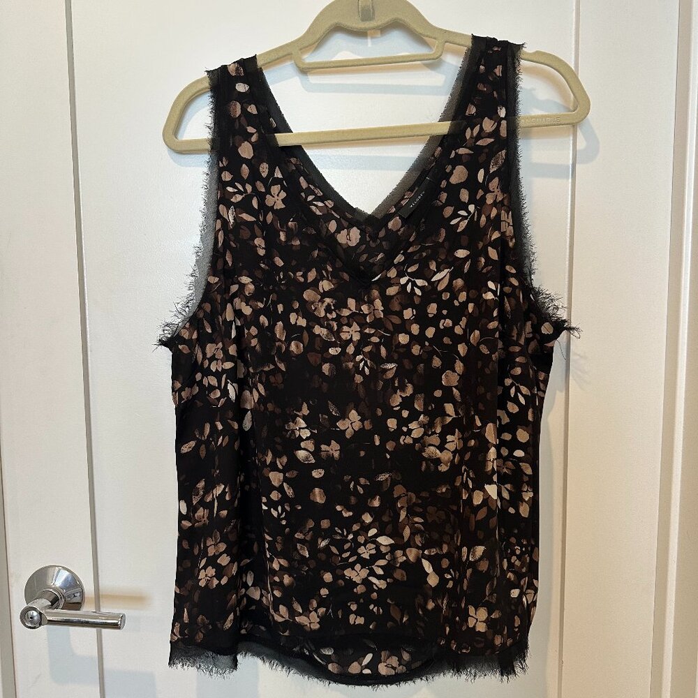 Halogen Raw Edge Tank - Black and Gold